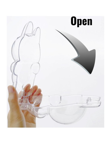 Funda Protectora Acrílica LABUBU para Figura de Pie con Llavero