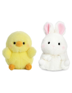 Paquete de 2 Peluches Aurora Pájaro Carbonero y Conejito Bunbun