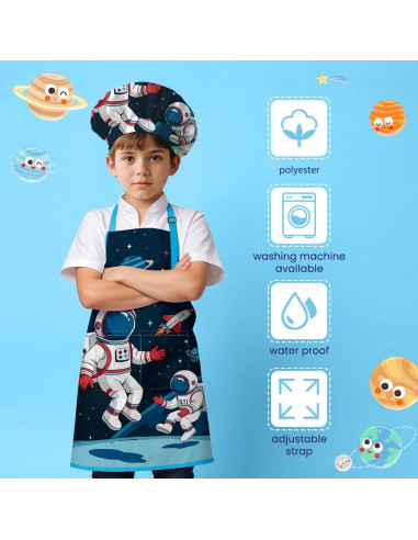 Conjunto de Delantal y Gorro de Chef Sandjest para Niños