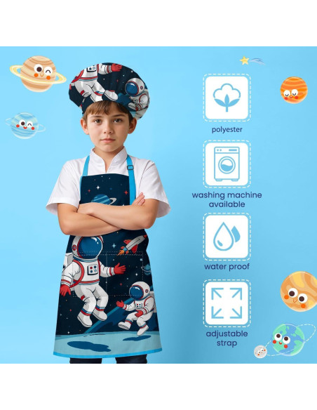 Conjunto de Delantal y Gorro de Chef Sandjest para Niños