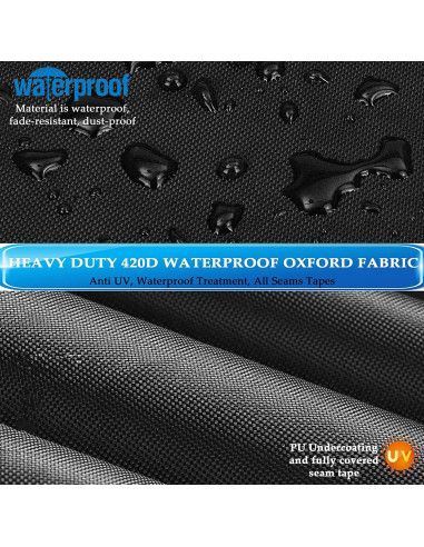 Cubierta de Hamaca Impermeable MRWiZMS 10-12 Pies Negra