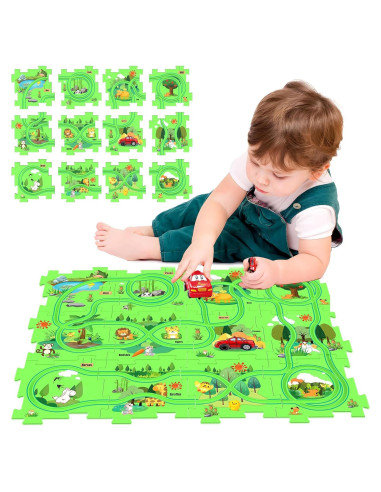 Set de Puzzle de Tren Wismika para Niños 3-6 Años - Juguete Educativo