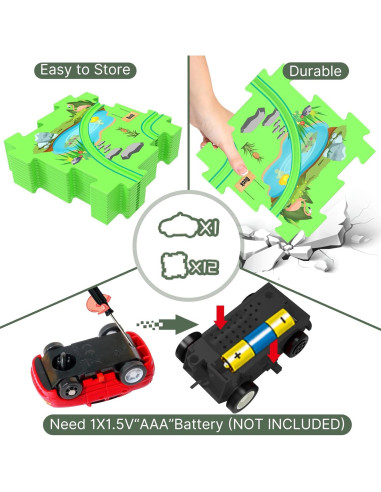 Set de Puzzle de Tren Wismika para Niños 3-6 Años - Juguete Educativo