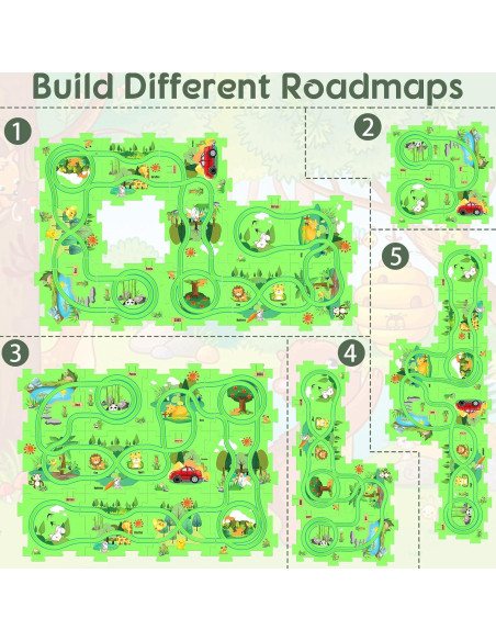 Set de Puzzle de Tren Wismika para Niños 3-6 Años - Juguete Educativo