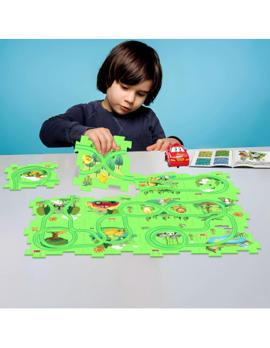 Set de Puzzle de Tren Wismika para Niños 3-6 Años - Juguete Educativo