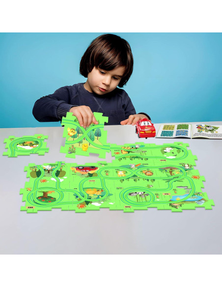 Set de Puzzle de Tren Wismika para Niños 3-6 Años - Juguete Educativo