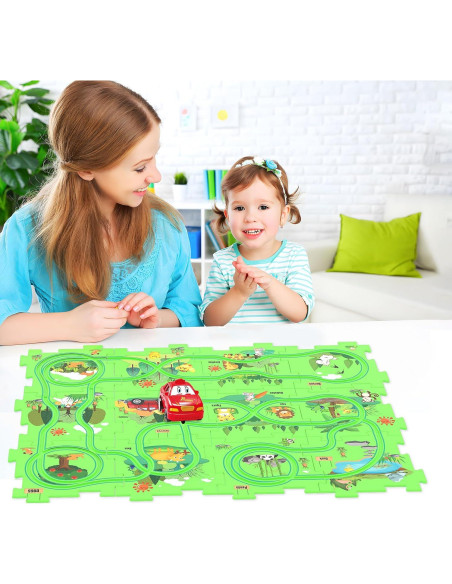 Set de Puzzle de Tren Wismika para Niños 3-6 Años - Juguete Educativo