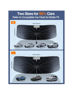 Sombrilla para Parabrisas TORRAS TS-ZYS-3 137x79cm Plegable 2