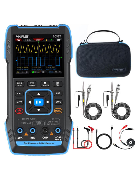 Osciloscopio Digital FNIRSI 2C53T 50MHz 3 en 1 Multímetro