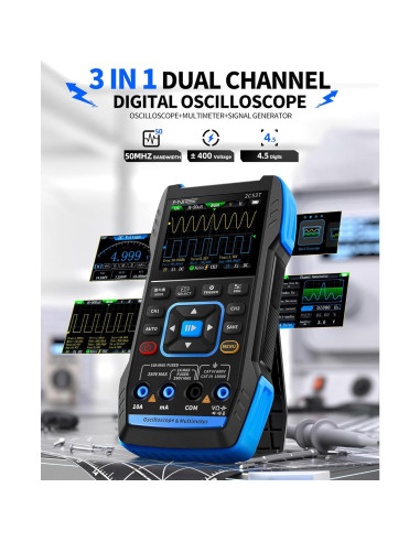 Osciloscopio Digital FNIRSI 2C53T 50MHz 3 en 1 Multímetro