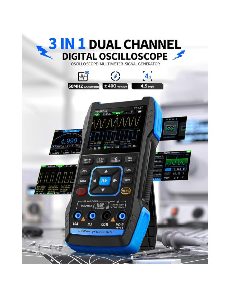 Osciloscopio Digital FNIRSI 2C53T 50MHz 3 en 1 Multímetro