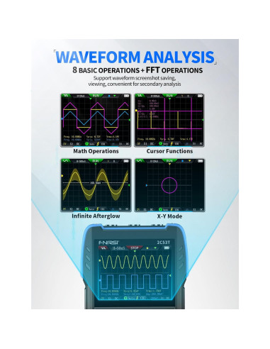 Osciloscopio Digital FNIRSI 2C53T 50MHz 3 en 1 Multímetro