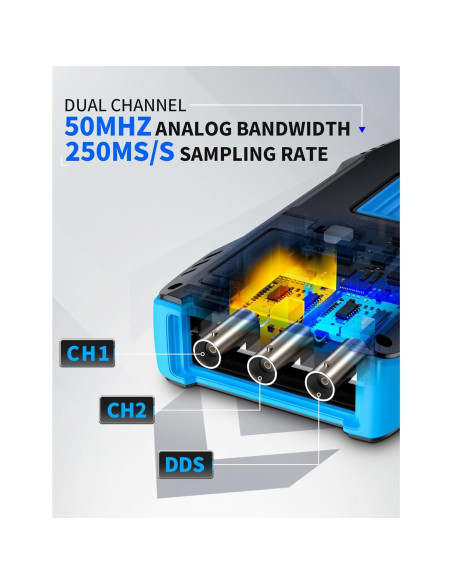 Osciloscopio Digital FNIRSI 2C53T 50MHz 3 en 1 Multímetro