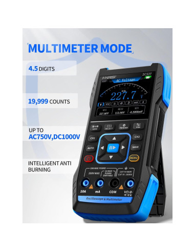 Osciloscopio Digital FNIRSI 2C53T 50MHz 3 en 1 Multímetro
