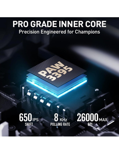 Ratón Gaming Inalámbrico INPHIC IN10P 60g 26000 DPI Tri-Modo