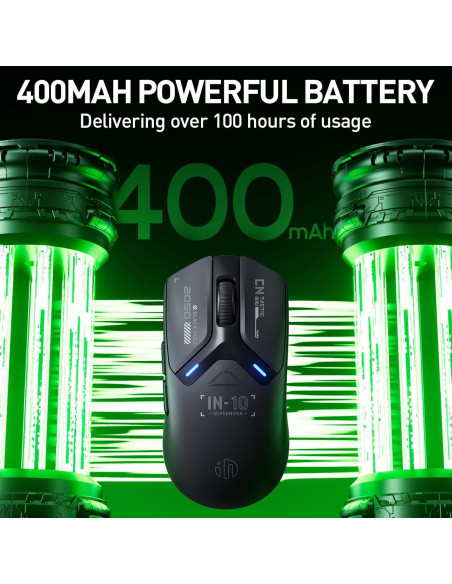 Ratón Gaming Inalámbrico INPHIC IN10P 60g 26000 DPI Tri-Modo