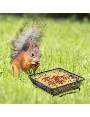 4 Bandejas de Alimentación para Aves TREEHAC 17.8x17.8cm Metal
