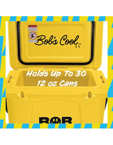 Enfriador Duro BOB EL ENFRIADOR CO 25Qt Amarillo Portátil