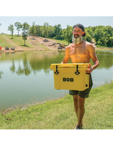 Enfriador Duro BOB EL ENFRIADOR CO 25Qt Amarillo Portátil