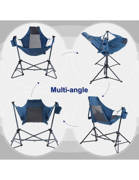 Silla de Camping Plegable LET'S CAMP Charles Azul 136 kg Silla de Camping Plegable LET'S CAMP Charles Azul 136 kg
