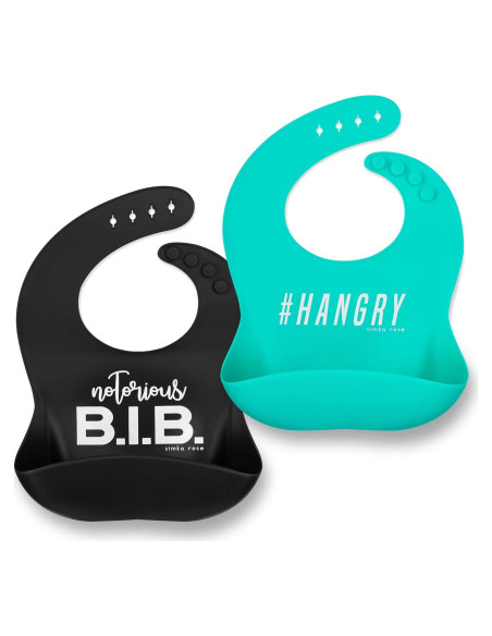 Babero de Silicona Simka Rose Ajustable con Capturador - Bebé Unisex