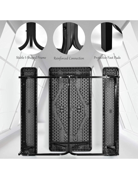 Conjunto de Mesa y Banco de Picnic Hysache, Acero Resistente 137x149 cm