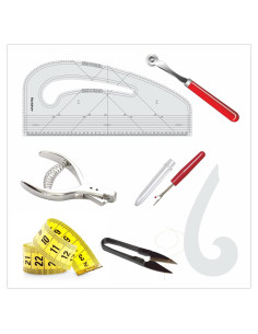 Conjunto de Reglas de Costura Liquidraw 7 Piezas Métrico