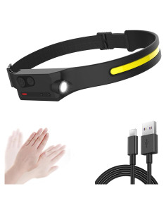 Linterna Frontal LED Pristar Recargable 350 Lúmenes 5 Modos