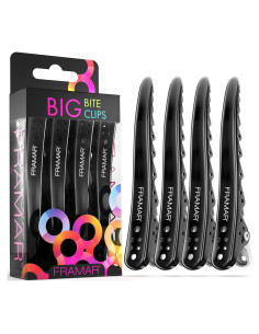 Clips de Pelo de Metal Framar Big Bite - Paquete de 4