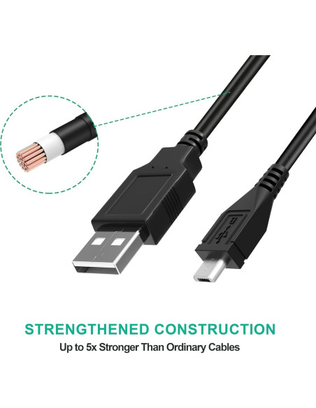 Cable de Carga Micro USB 1.5m J-ZMQER para Auriculares AKG Y500