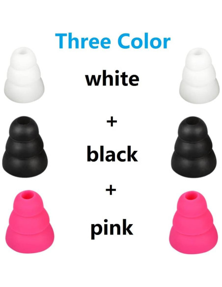 Consejos de Silicona de Triple Flanja CYADCI 9 Pares S/M/L