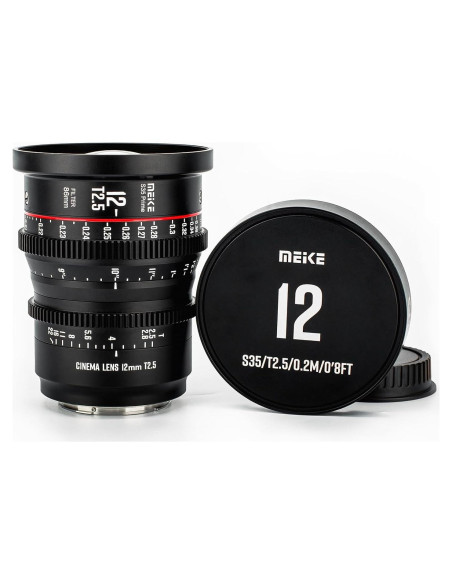 Lente Cine MEKE 12mm T2.5 S35 Montura EF para Cámaras
