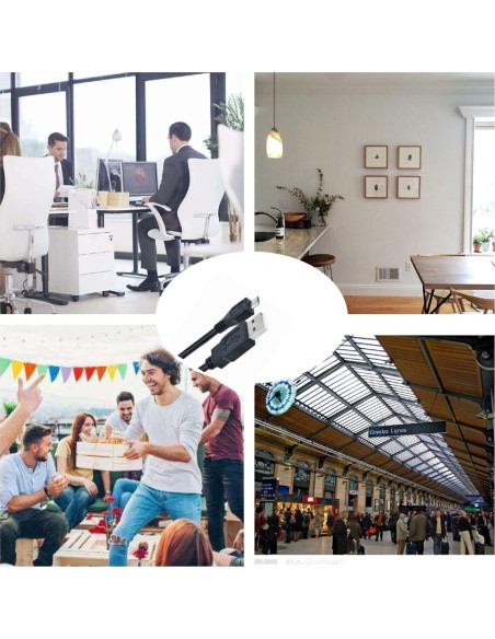 Cable de Carga USB Digipartspower para Auriculares Audio-Technica ATH-DSR9BT