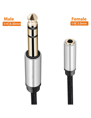 Adaptador de audio CHENGXINDA 6.35mm a 3.5mm 30cm