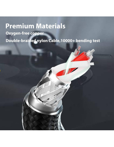 Adaptador de audio CHENGXINDA 6.35mm a 3.5mm 30cm