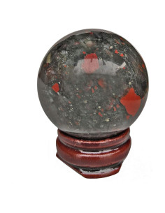 Esfera de Cristal Sanador 40 mm Loveliome Piedra de Sangre