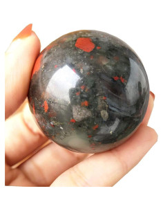 Esfera de Cristal Sanador 40 mm Loveliome Piedra de Sangre 2
