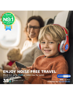 Auriculares iClever Auraa ANC Niños Bluetooth 6.0 Plata 2