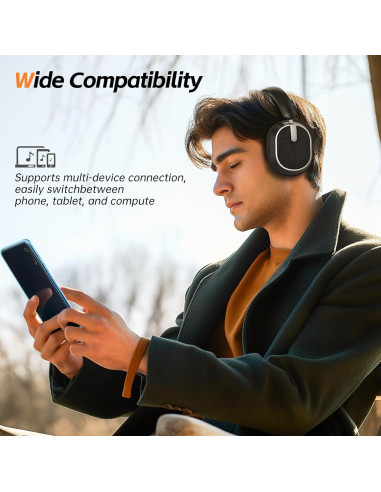 Auriculares Inalámbricos MMWOWARTS H2 con ANC y 60H Batería