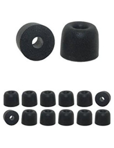 Consejos de Auriculares de Espuma con Memoria - Grande - Negro