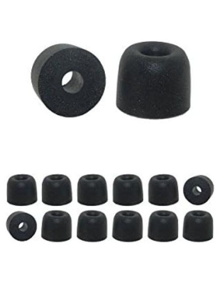 Consejos de Auriculares de Espuma con Memoria - Grande - Negro