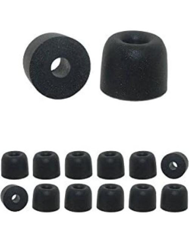 Consejos de Auriculares de Espuma con Memoria - Grande - Negro