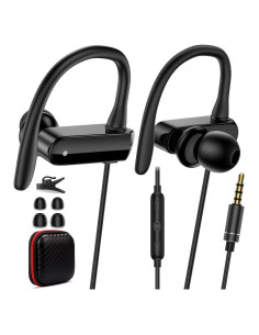 Auriculares deportivos AIAUXAI con micrófono y gancho 1.2m