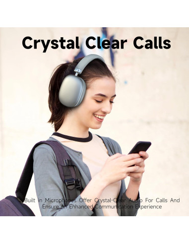 Auriculares Bluetooth AUDALA P5 Inalámbricos 40mm Plata