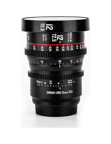 Lente Cine MEKE 12mm T2.5 S35 Montura EF para Cámaras