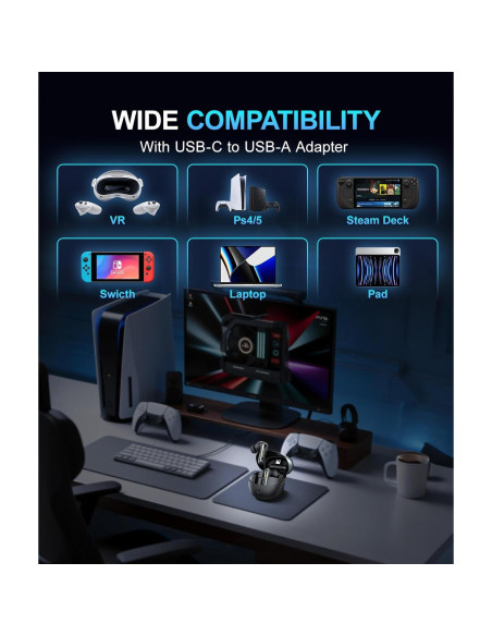 Auriculares Inalámbricos ONIKUMA TX610 con Cancelación de Ruido