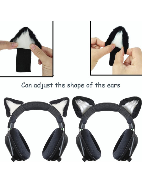 Accesorios de Orejas de Gato RUKUHOT para Auriculares Logitech