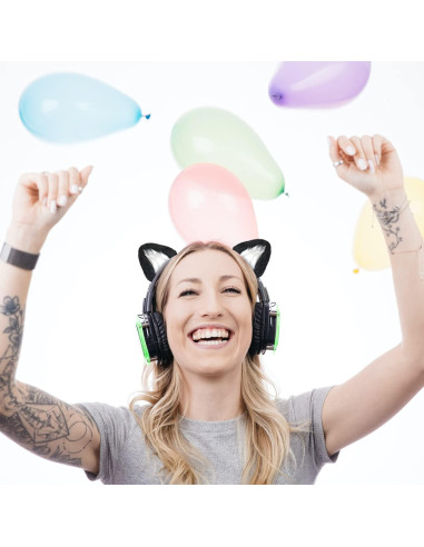 Accesorios de Orejas de Gato RUKUHOT para Auriculares Logitech