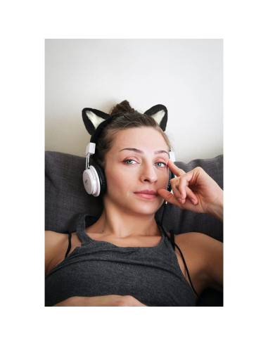 Accesorios de Orejas de Gato RUKUHOT para Auriculares Logitech