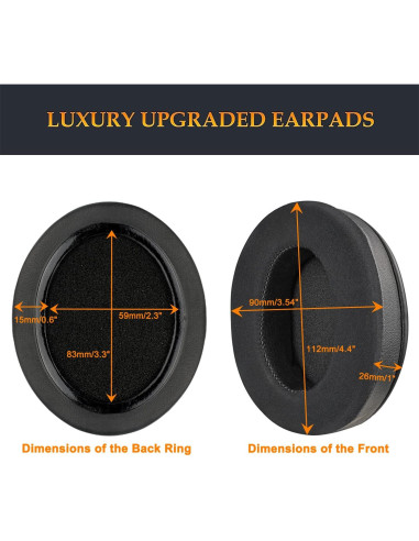 Almohadillas de Gel Refrigerante Soulwit para Auriculares - Negro